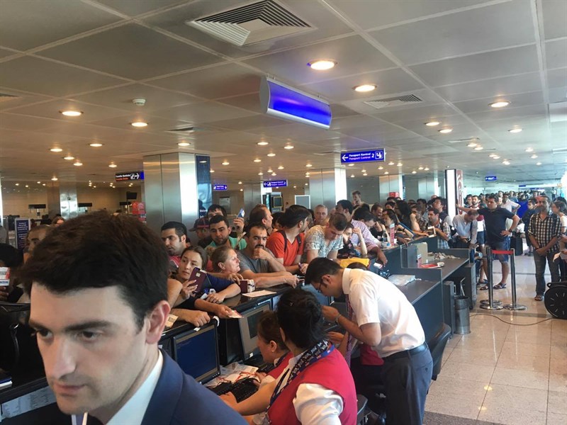 Lines At Istanbul Airport